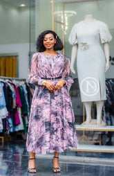 Elegant multicolor midi dress